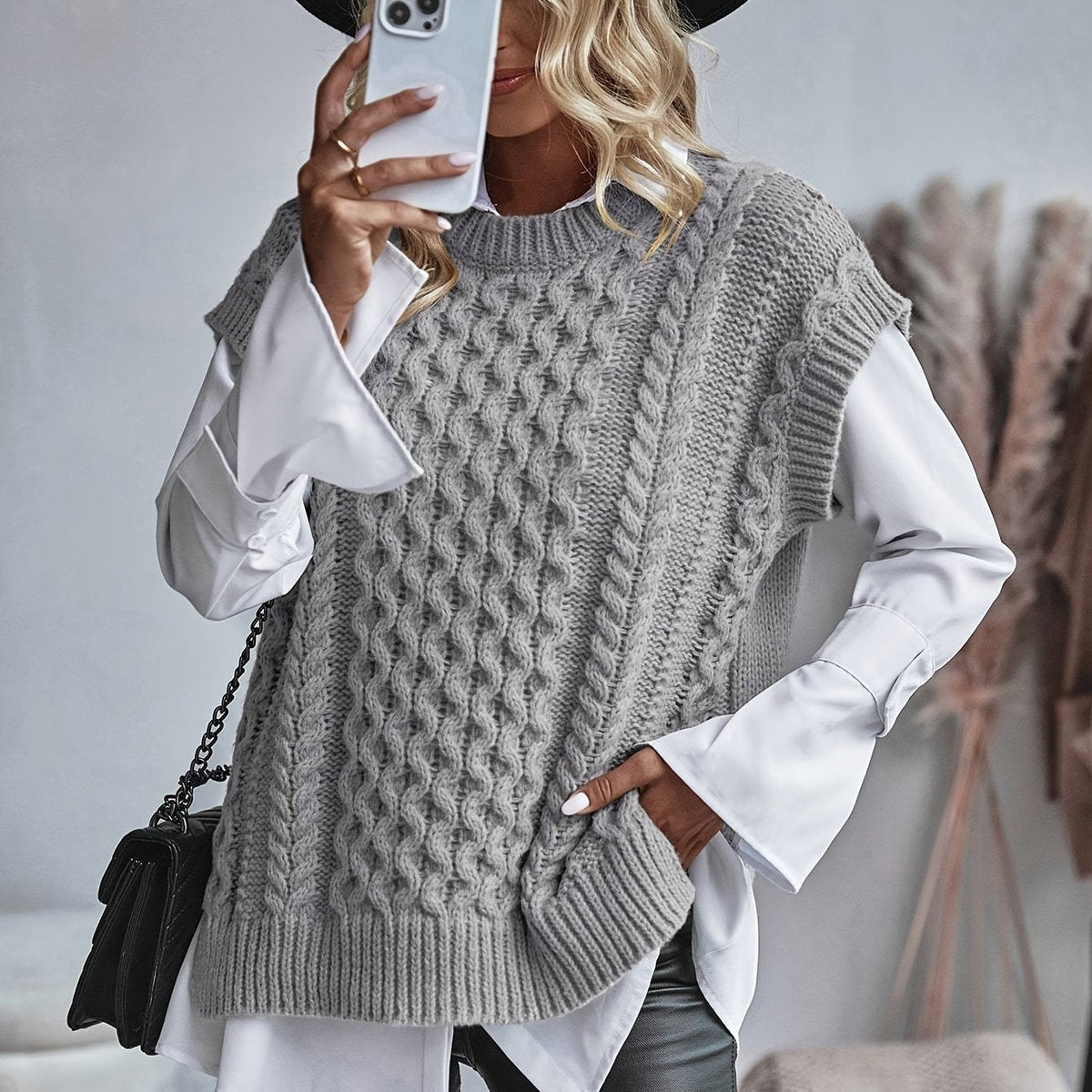 Alice Scott | Cozy Cable-Knit Sweater Vest