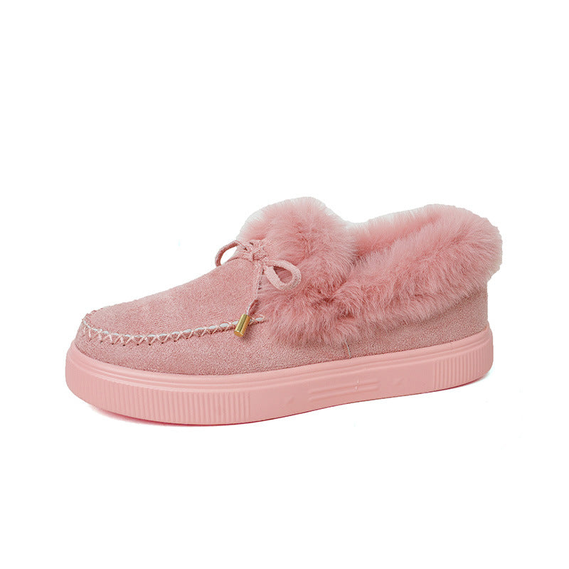 Isobel Barrett | Fluffy Faux Fur Moccasin Slippers