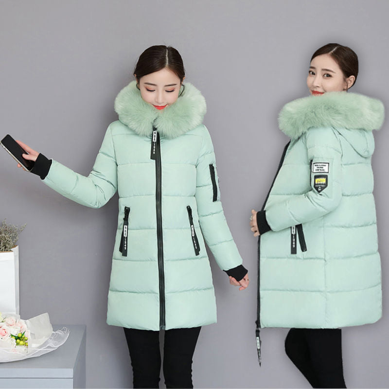 Diana Thomas | Mid-Length Faux Fur Hood Puffer Coat
