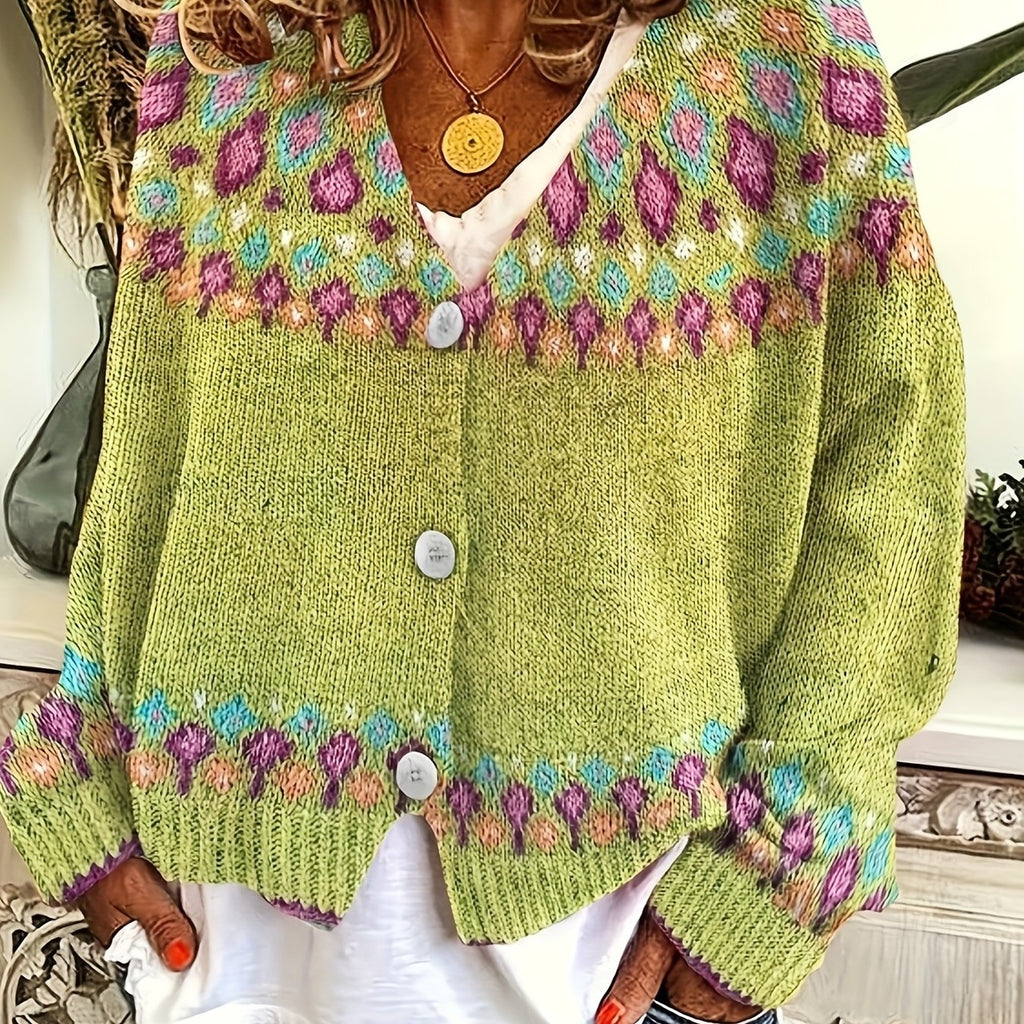 Rhiannon Williams | Nordic Patterned Knit Cardigan