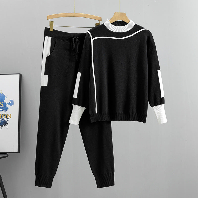 Freya Turner | Colour-Block Knitted Two-Piece Set