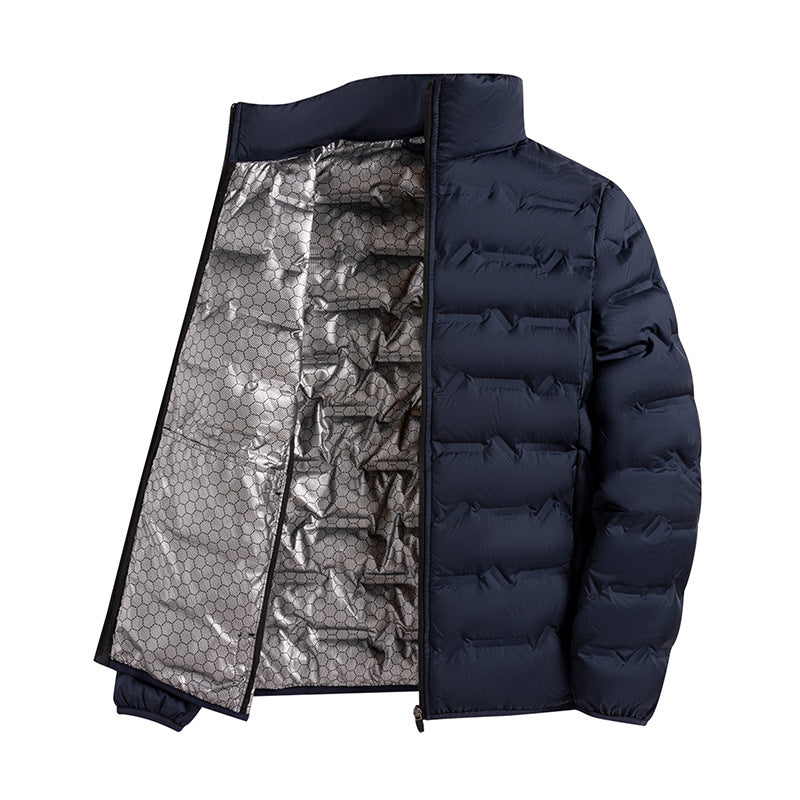 Freddie Osgood | Red Quilted Mens Jacket With Stand Collar