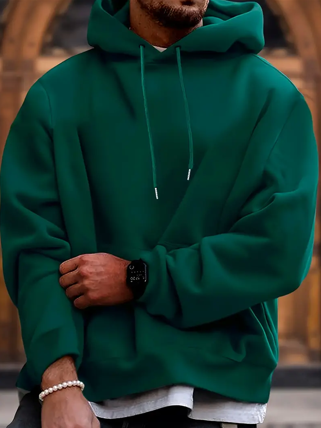 Henry Colton | Oversized Black Hoodie for Men