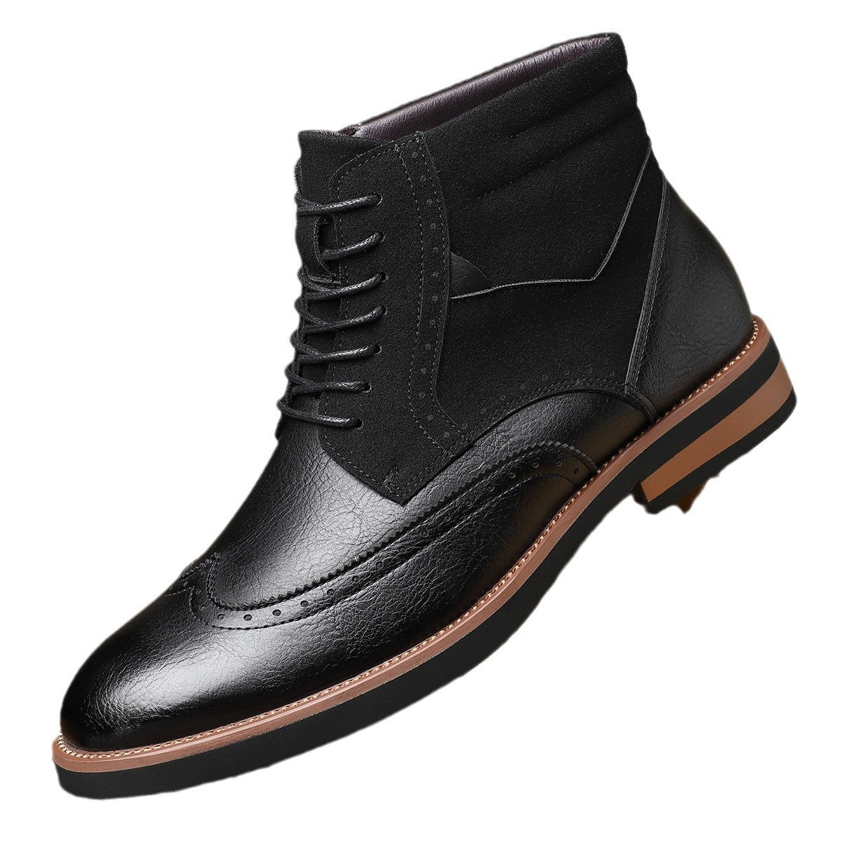 Ellis Cardew | Suede-Panelled Wingtip Brogue Boots