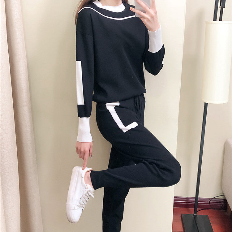 Freya Turner | Colour-Block Knitted Two-Piece Set