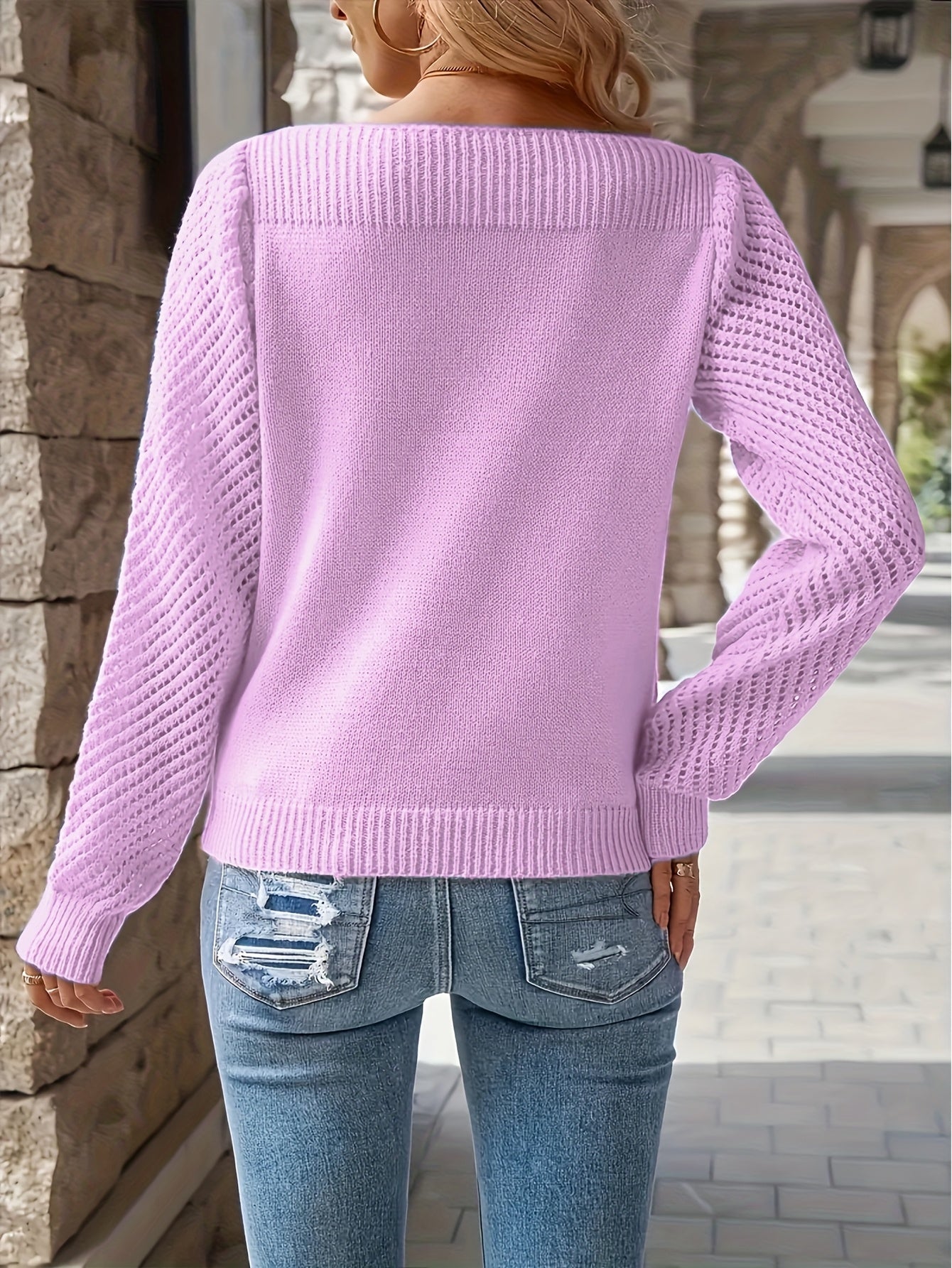 Sinead Callahan | Openwork Sleeve Sweater For Women