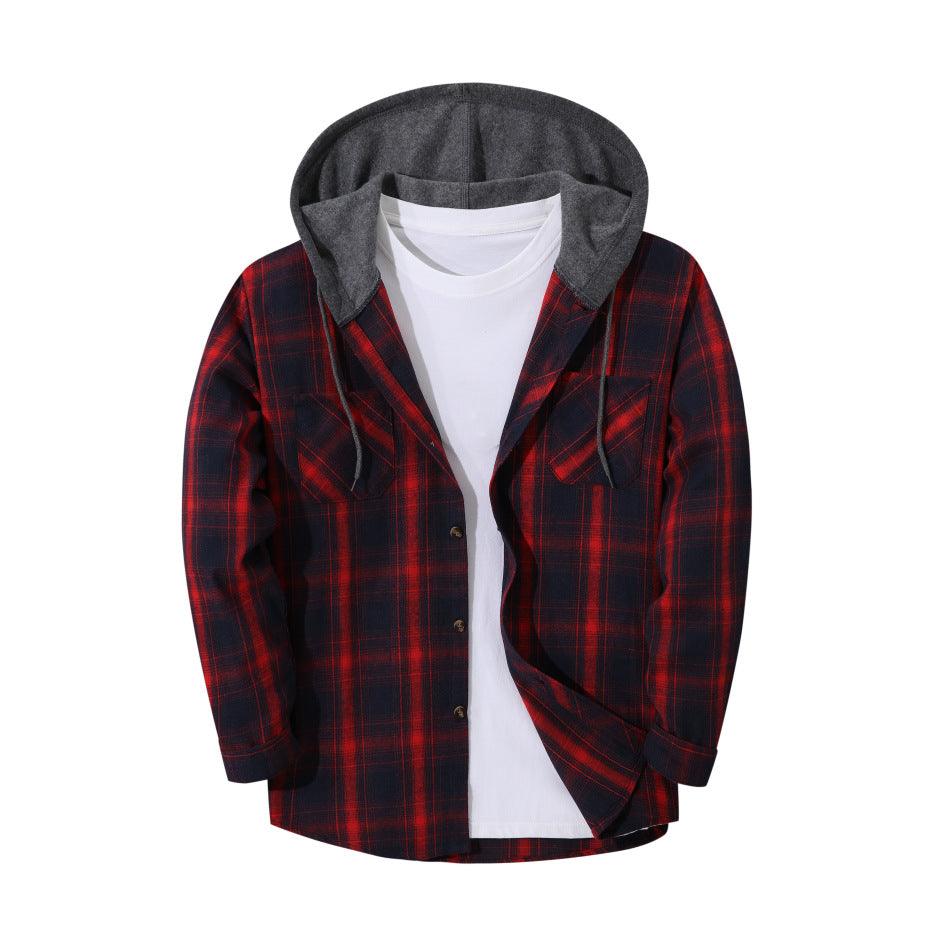 Rhys Calloway | Plaid Flannel Hooded Mens Jacket