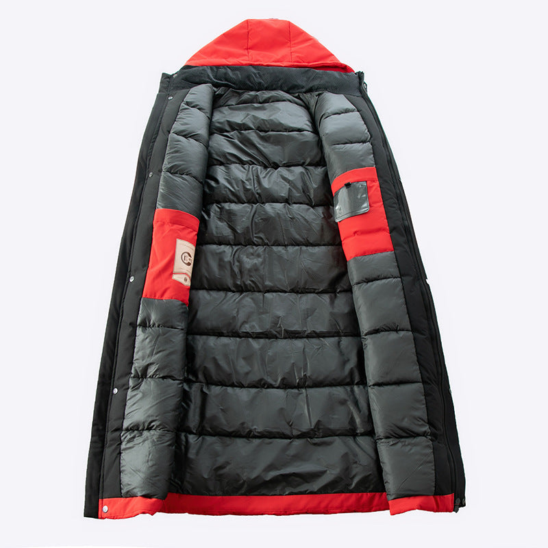 Nathaniel Fletcher | Long Hooded Puffer Jacket for Men