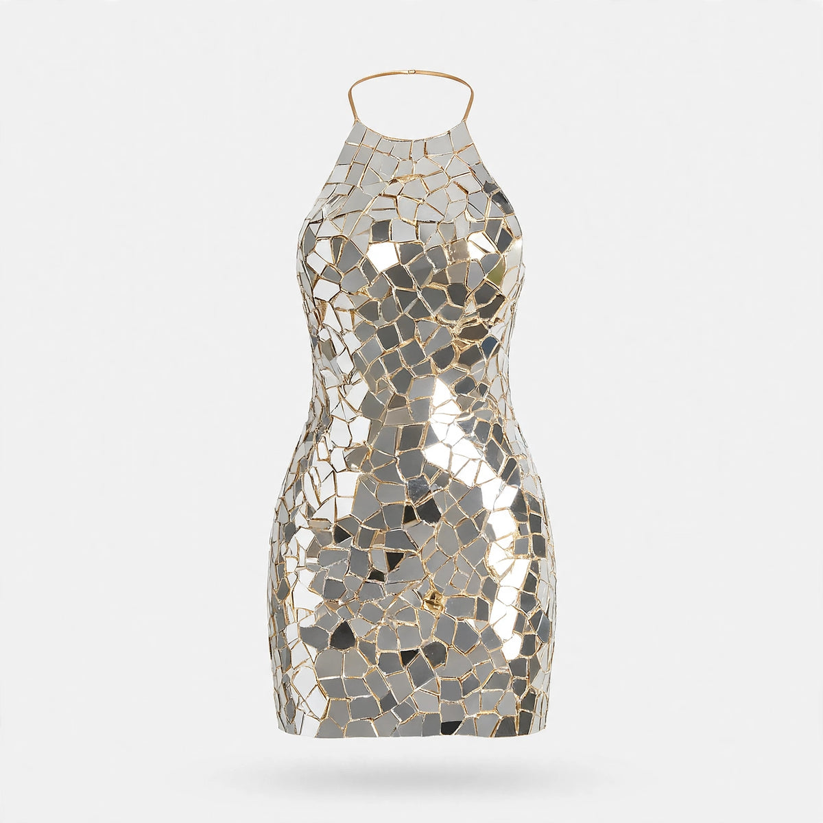 Lydia Marsh | Sequined Cocktail Dress With Halter Neckline