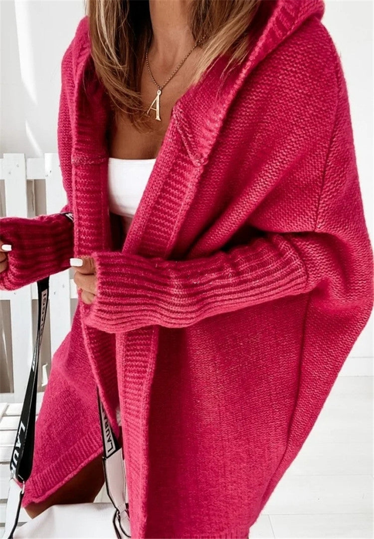 Hazel Newton | Oversized Hooded Knit Cardigan