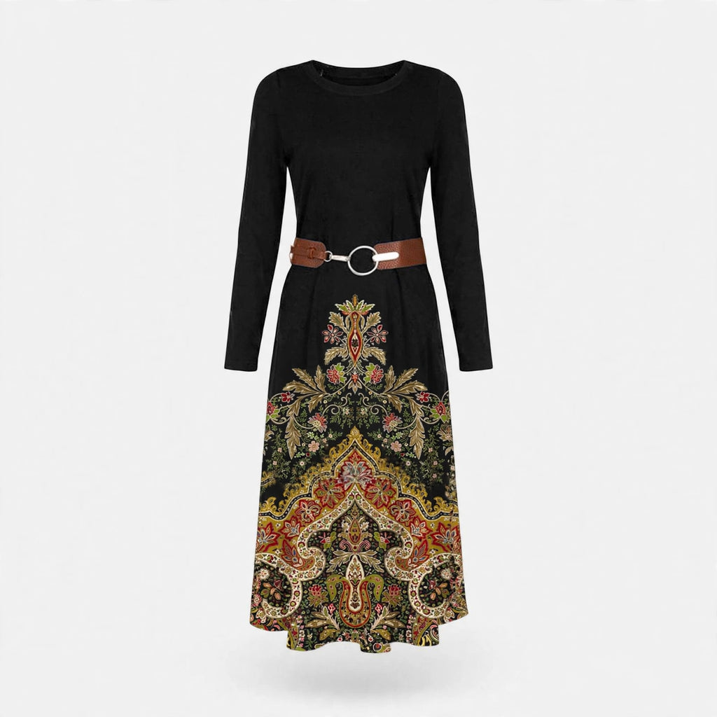 Charlotte Winters | Floral Print Midi Dress With Belted Waist