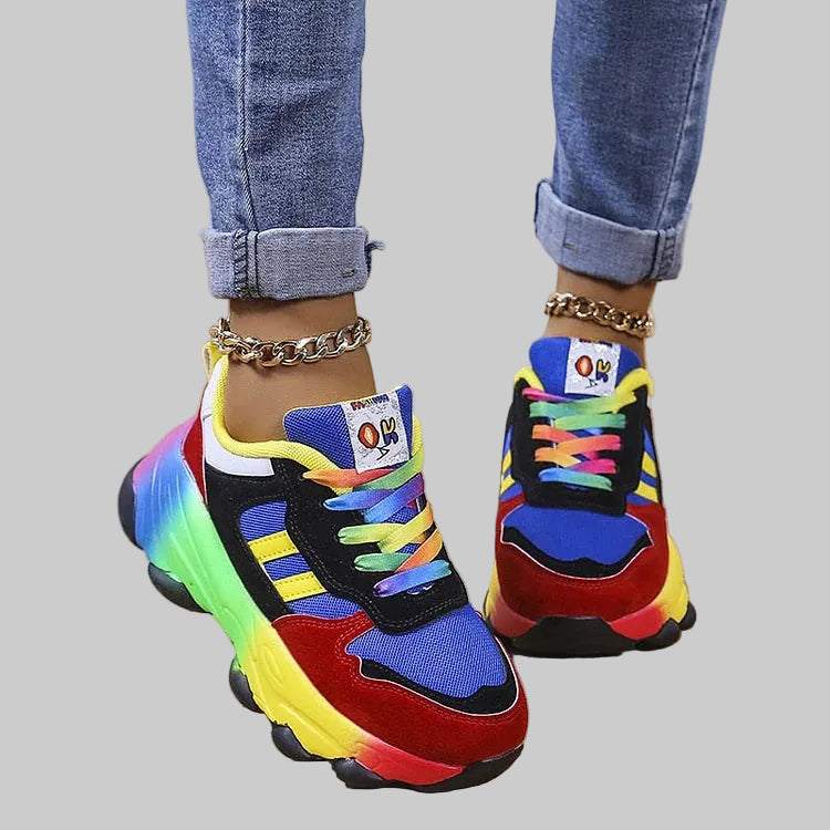 Women's Colourful Trainers with Wide Toe Box and Cushioned Sole