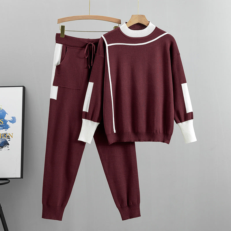 Freya Turner | Colour-Block Knitted Two-Piece Set