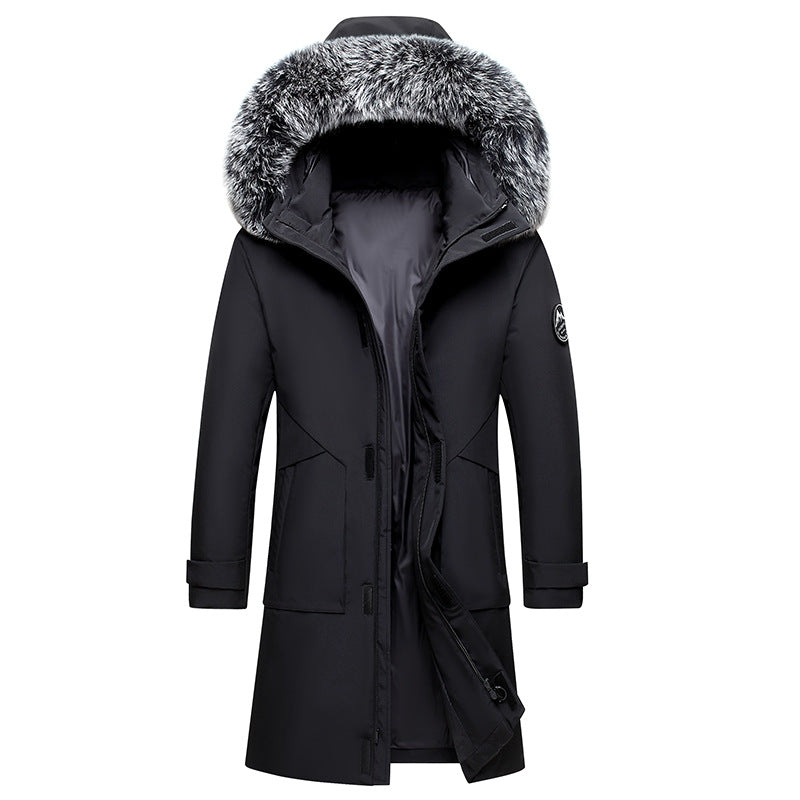 Roderick Blackthorn | Fur-Trim Mid-Length Mens Coat