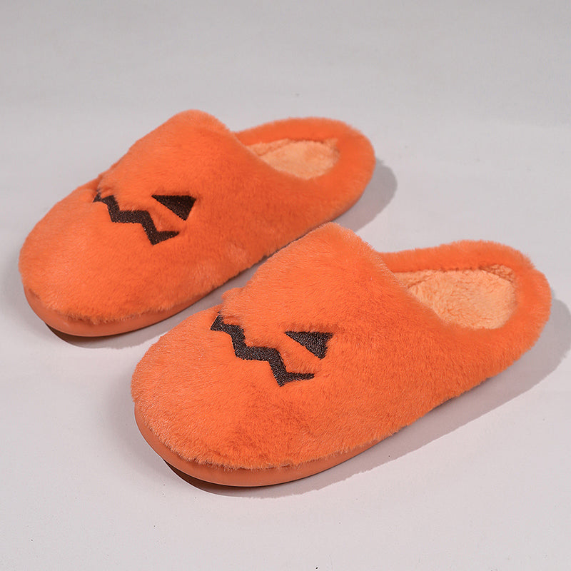 Pumpkin Grin | Pumpkin Halloween Slippers For Women