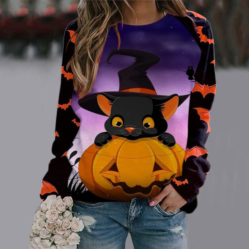 Edith Sowerby | Witch Halloween Sweater With Moonlit Print