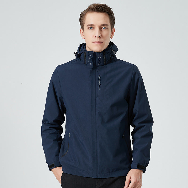 Jonathan Pembridge | Hooded Navy Mens Jacket