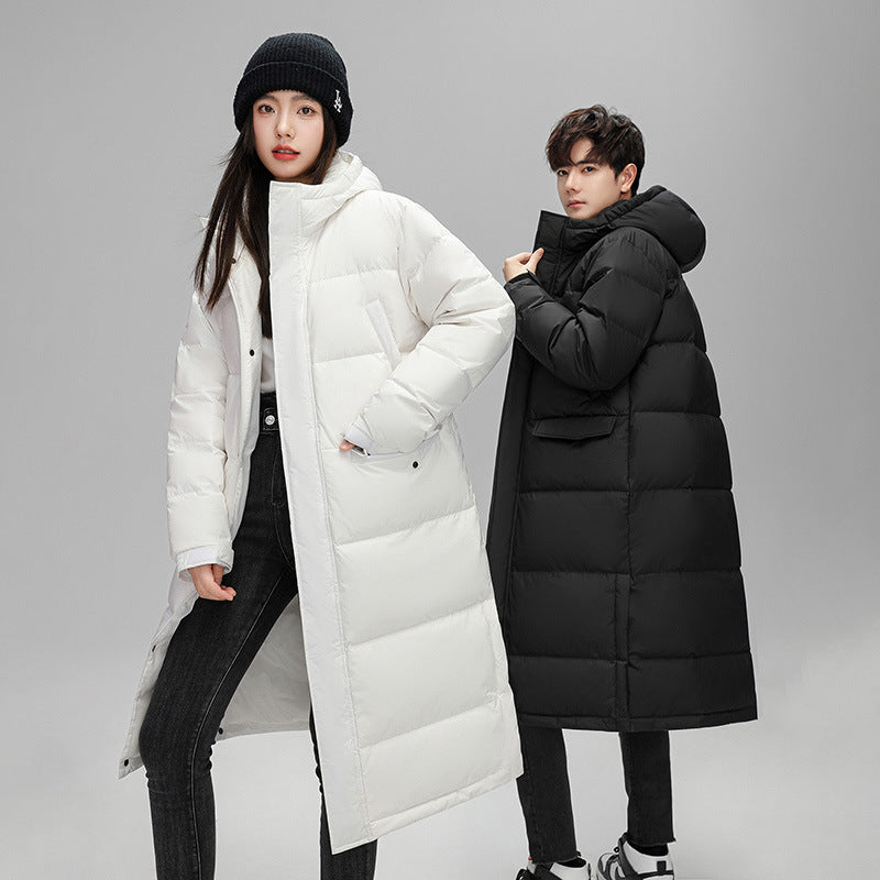 Hugo Pennington | Long Hooded Duck Down Mens Coat