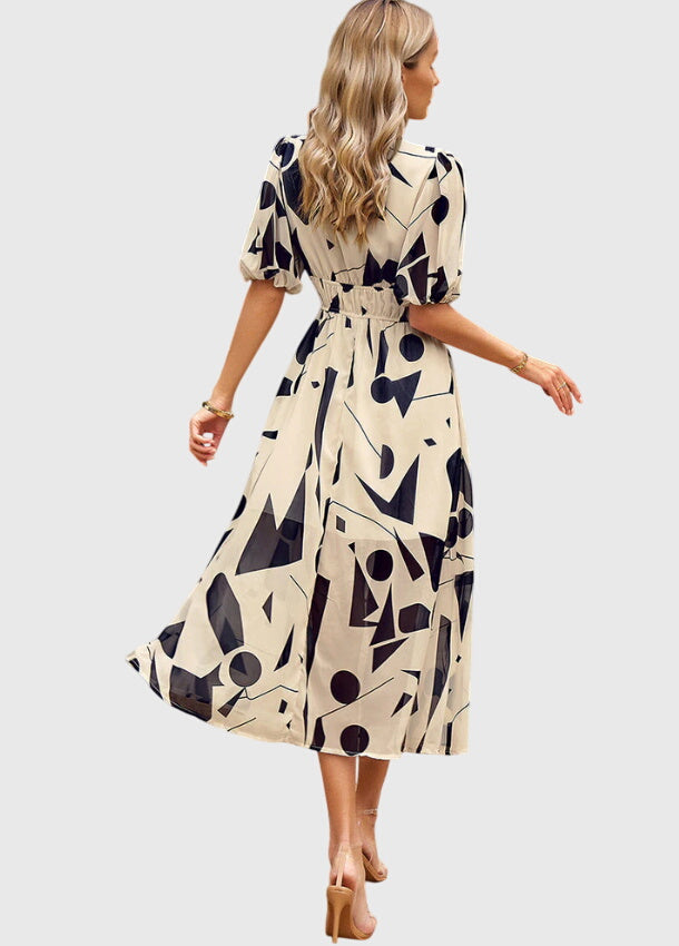 Bianca Moreau | Floral Summer Dress with Smocked Waist