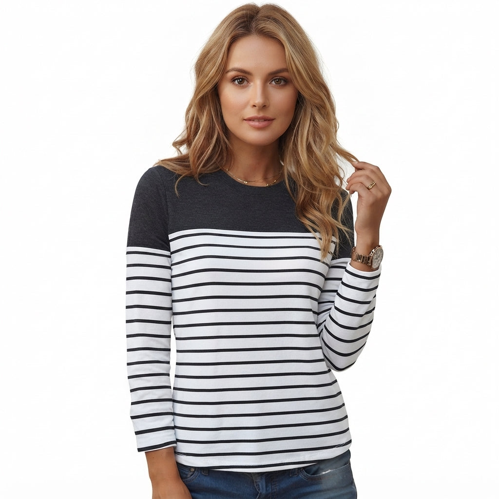 Deirdre Mulcahy | Striped Long Sleeve Top