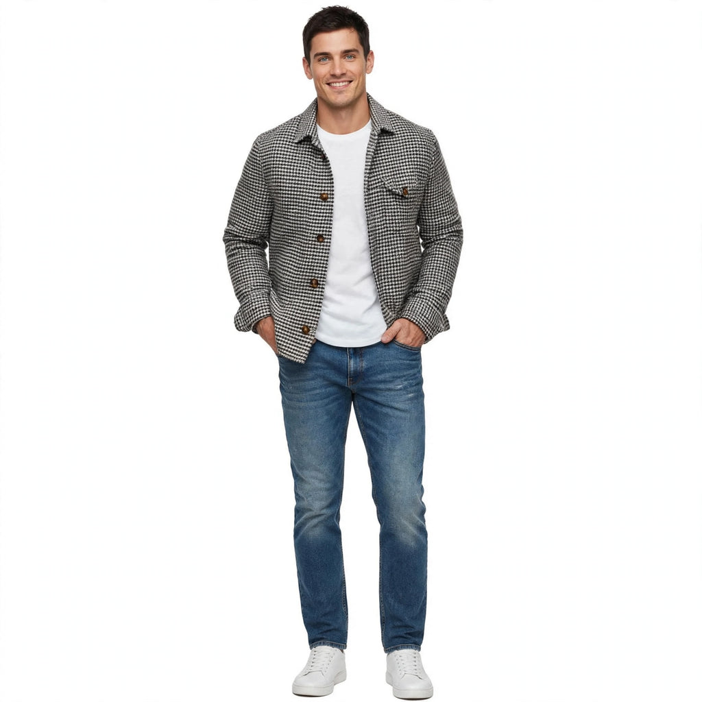 Callum Fraser | Houndstooth Print Mens Jacket