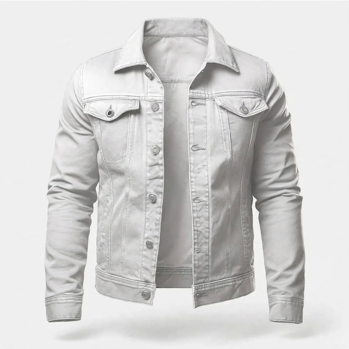 Graham Sinclair | White Denim Mens Jacket