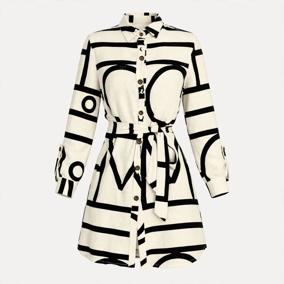 Eleanor Hartley | Printed Button-Front Shirt Dress