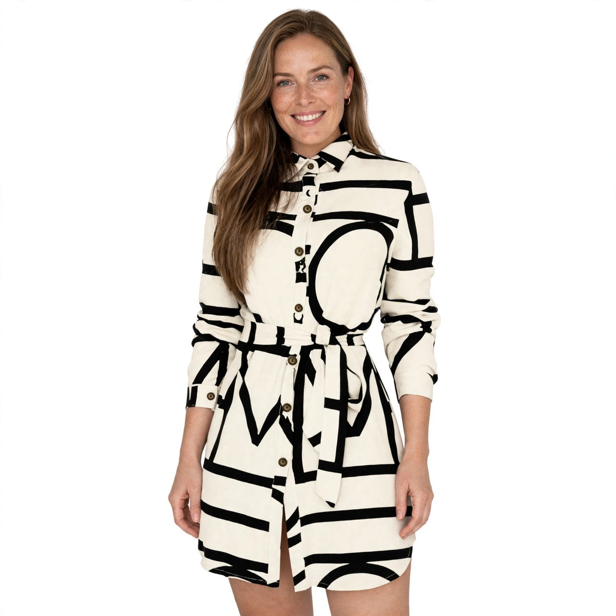 Eleanor Hartley | Printed Button-Front Shirt Dress