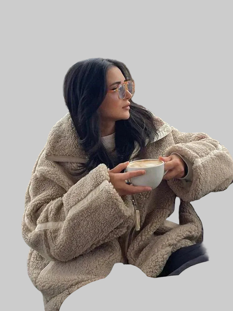 Oversized Teddy Zip Jacket