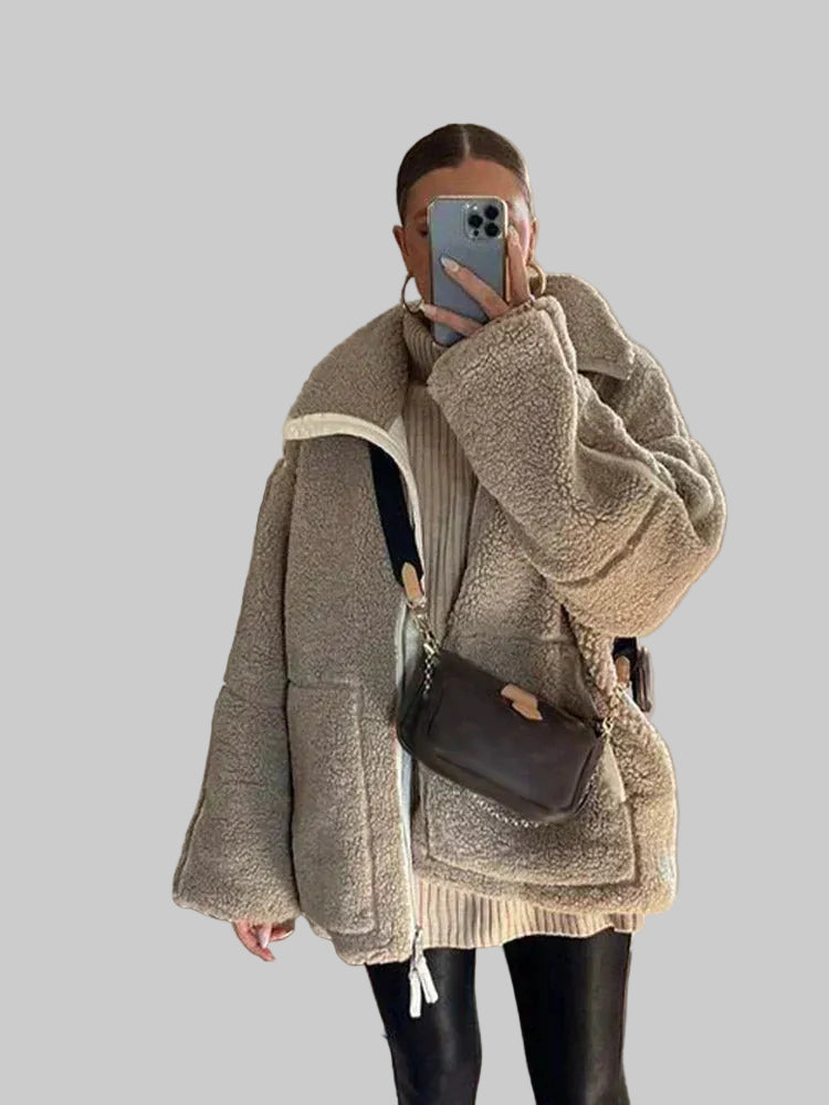 Oversized Teddy Zip Jacket