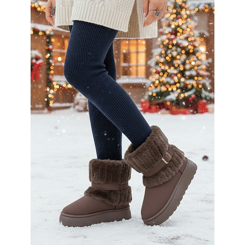 Olivia Wilson | Cozy Fur-Trimmed Snow Boots