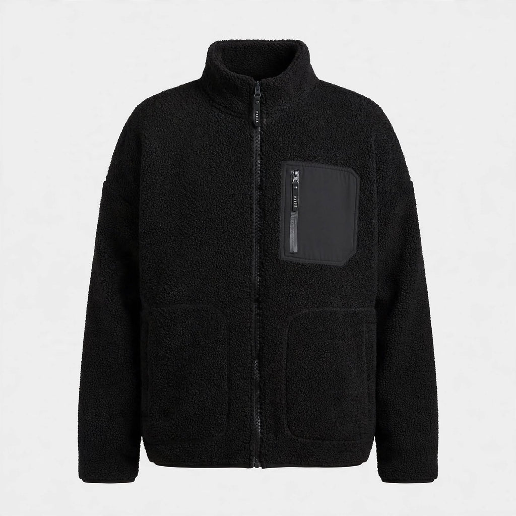 Ellis Grayson | Sherpa Fleece Mens Jacket With Zip Pocket