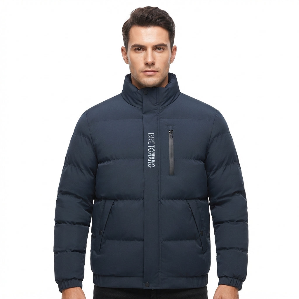 Miles Fenton | Padded Stand Collar Mens Jacket