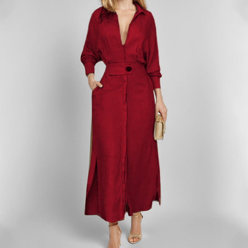 Imogen Barrowclough | Linen Maxi Dress With Tie-Waist Belt