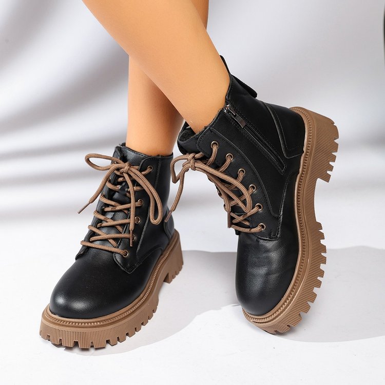 Bridget Fenmore | Fur-Lined Platform Ankle Boots