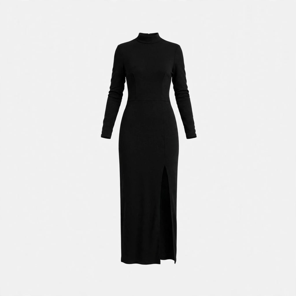 Elspeth Kinross | Long-Sleeve Maxi Dress With Side Slit
