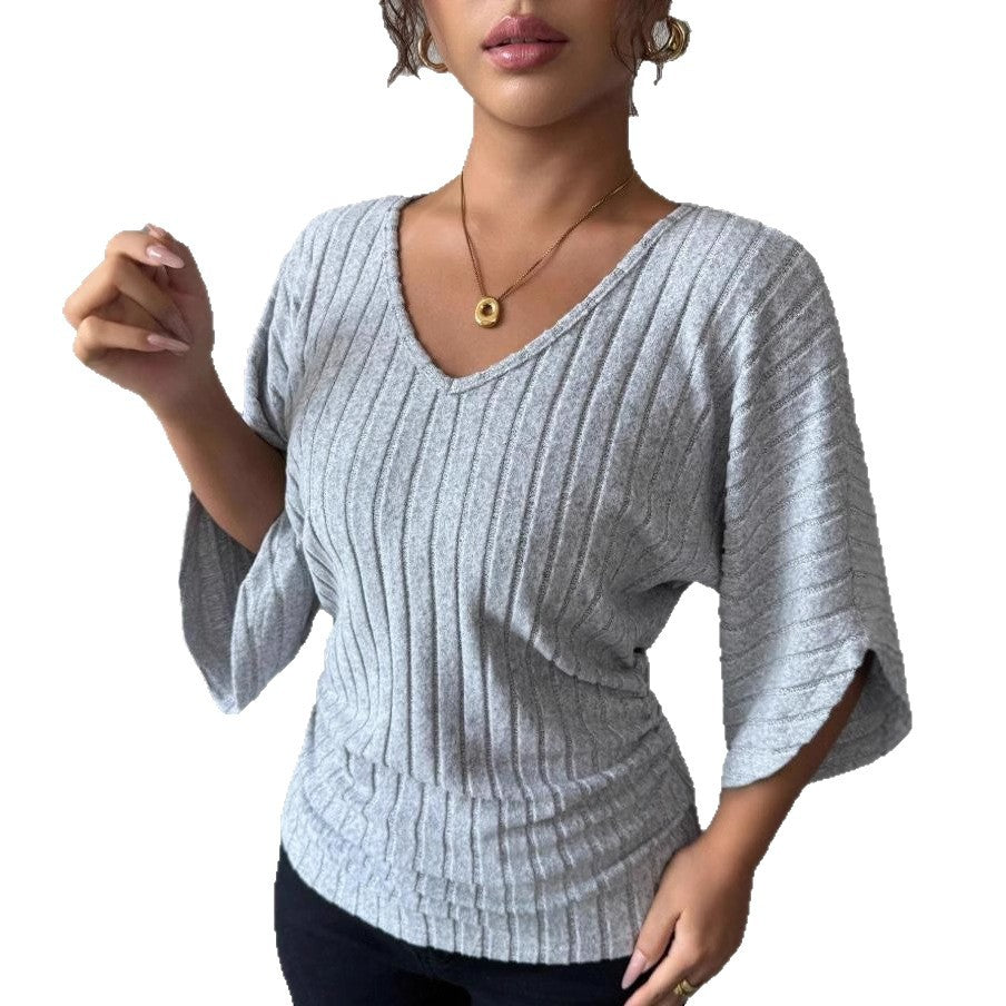 Daisy Edwards | Ribbed Knit V-Neck Top