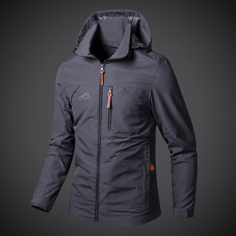 Elliot Marsden | Hooded Mens Jacket in Army Green