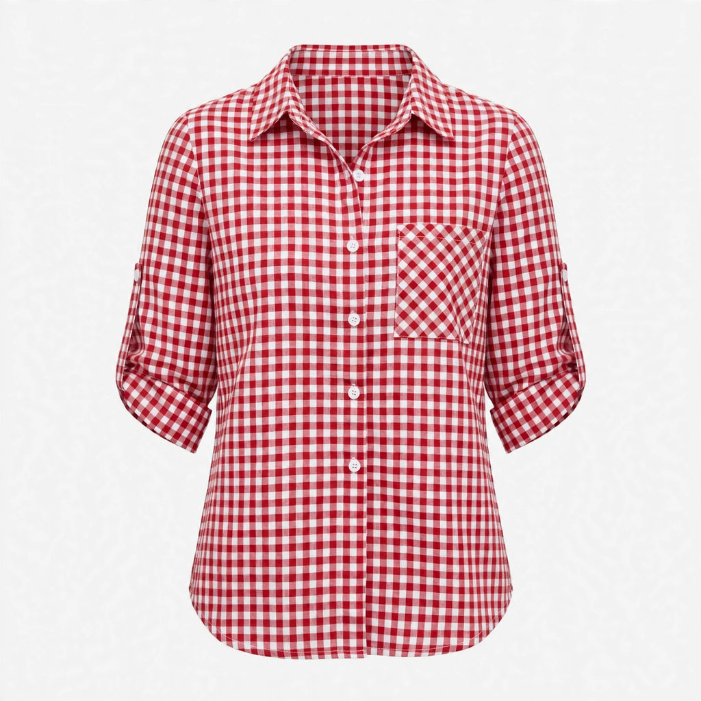Nancy Fairfax | Gingham Check Shirt With Chest Pocket