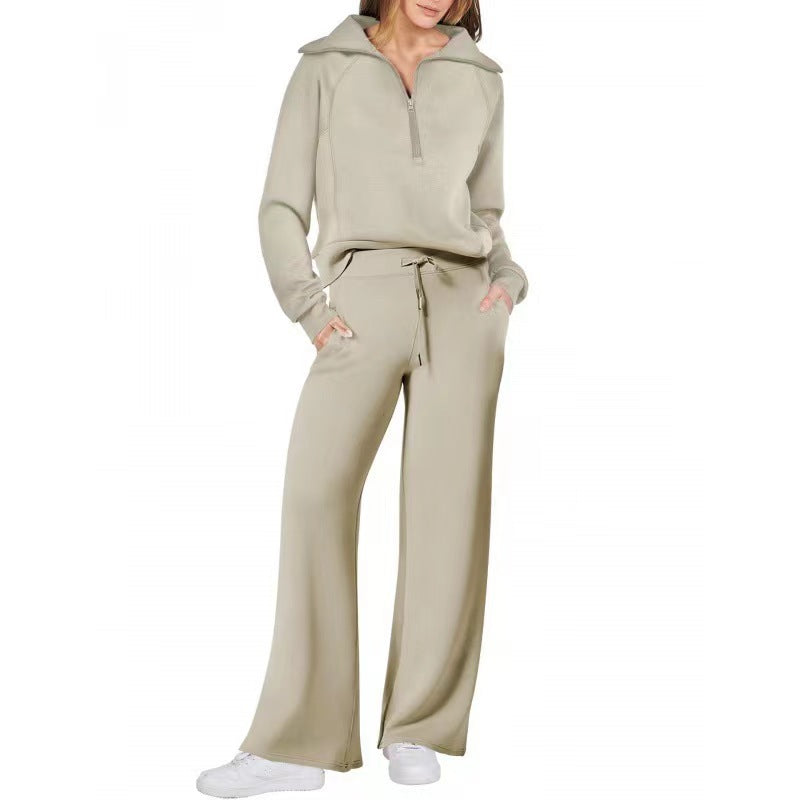 Harriet Griffiths | Half-Zip Hoodie & Wide-Leg Trousers Co-ord Set