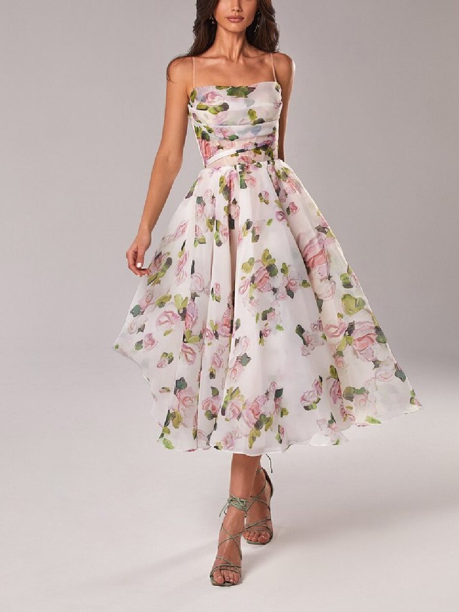 Freya Dalton | Floral Organza Cami Midi Dress