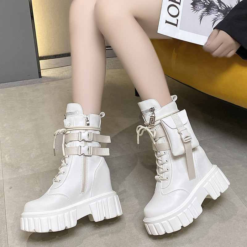 Nadia Winstanley | Lace-Up Platform Mid-Calf Boots