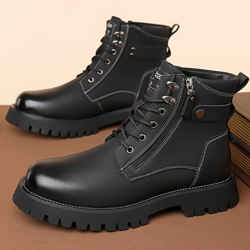 Duncan Ferris | Rugged Black Leather Combat Boots
