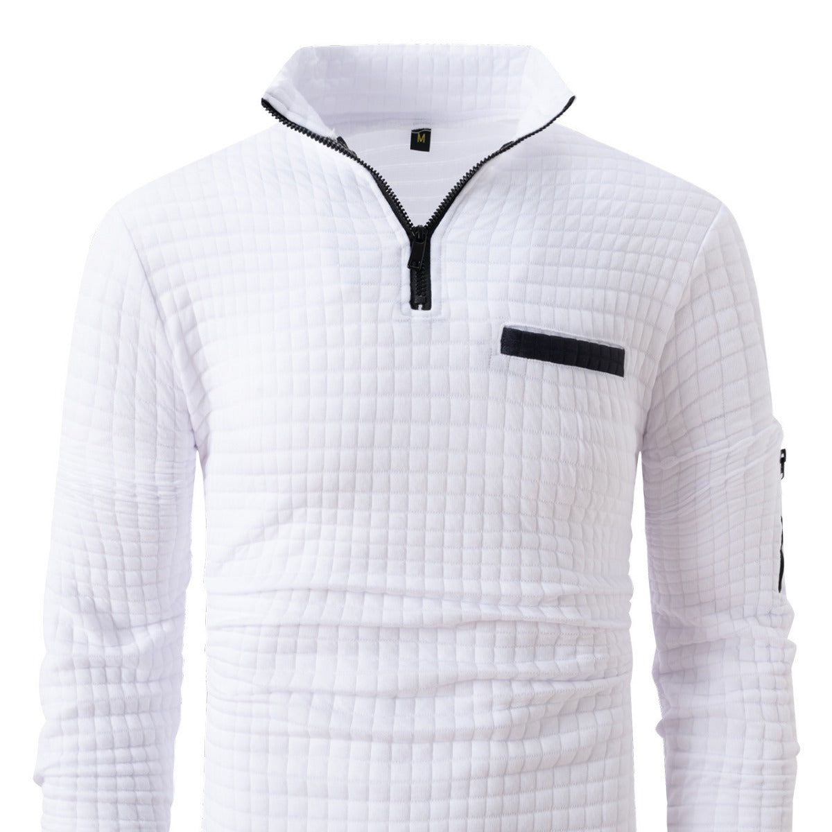 Oliver Kingsley | Quarter-Zip Waffle Knit Polo Shirt for Men
