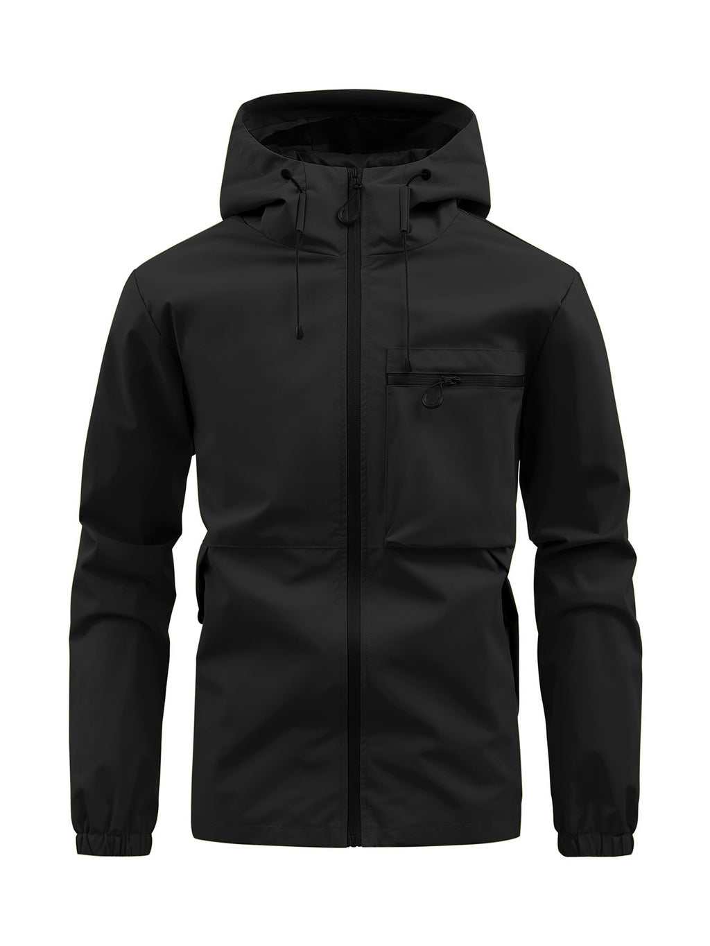 Tobias Robinson | Hooded Zip-Up Utility Jacket in Army Green