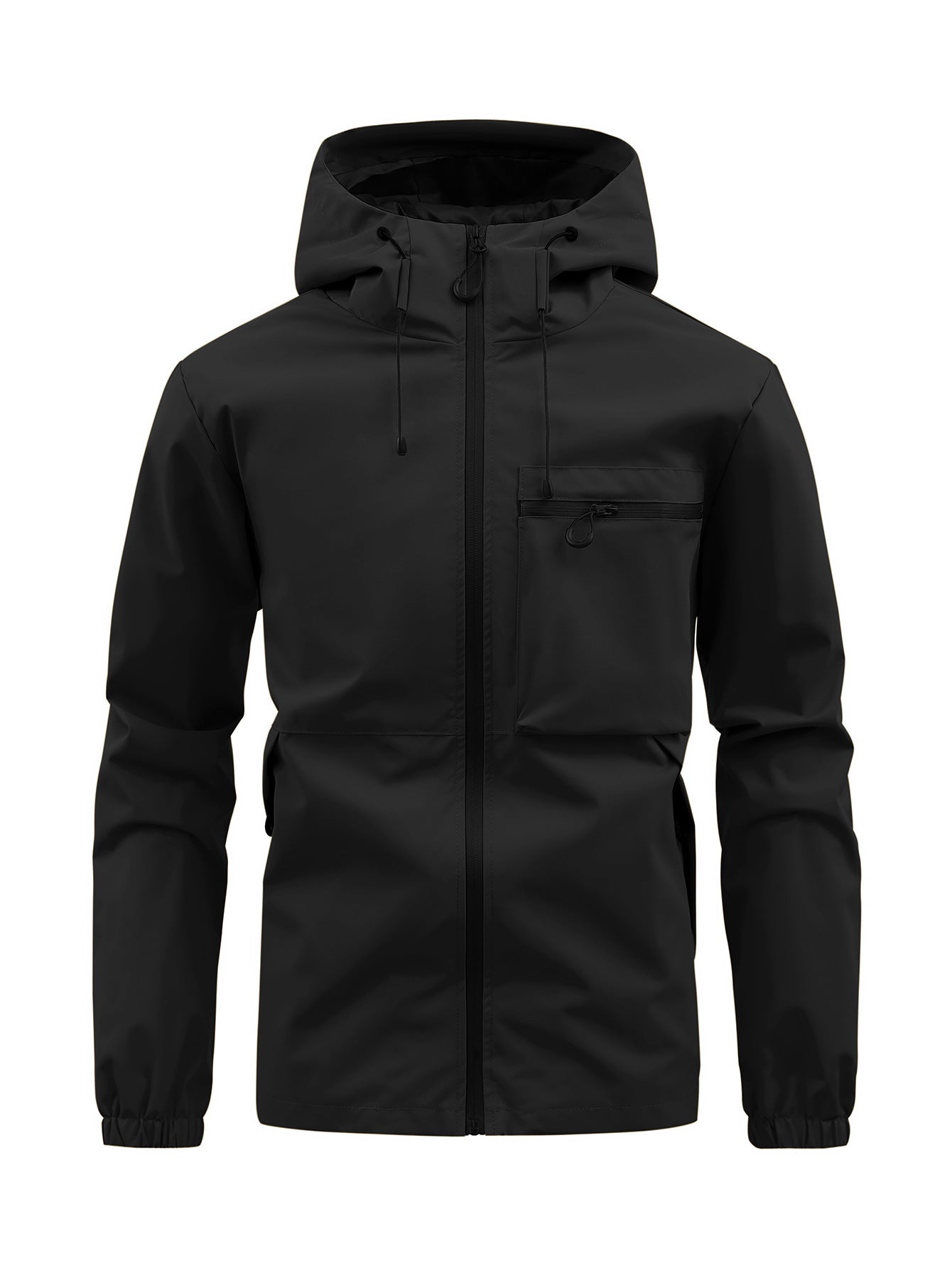 Tobias Robinson | Hooded Zip-Up Utility Jacket in Army Green