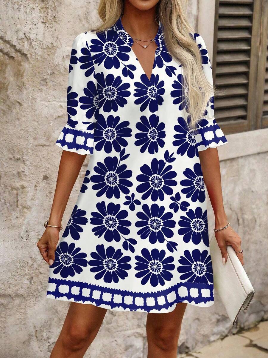 Cressida Hartwell | Floral Print Shift Dress For Women