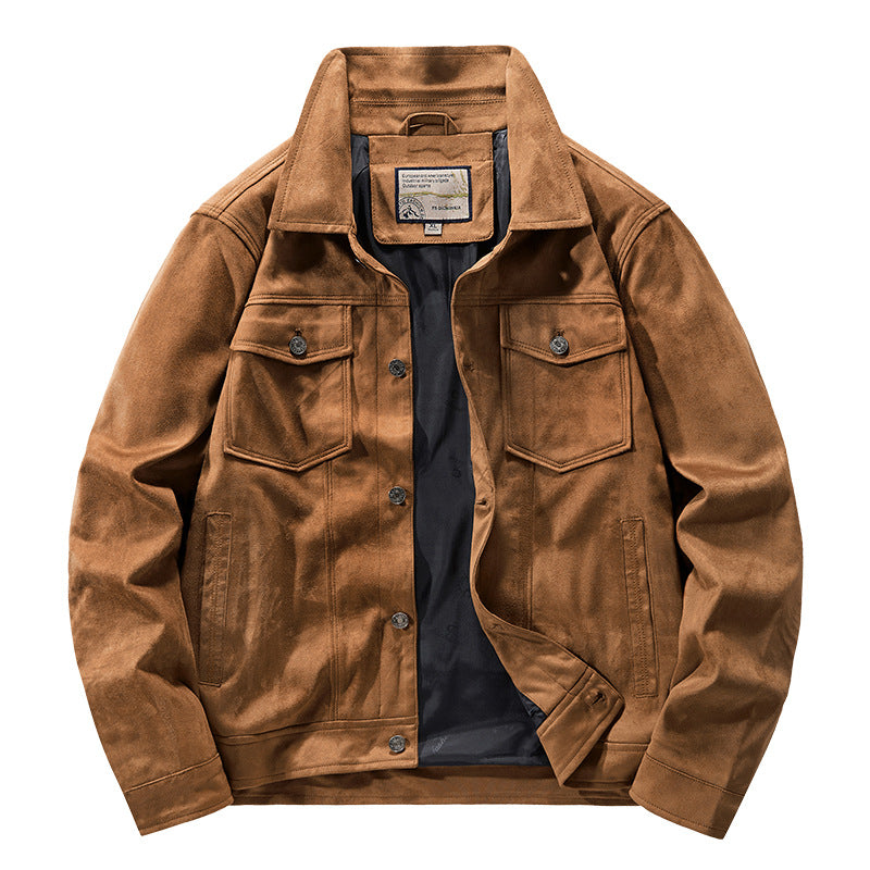 Clive Whitmore | Suede Mens Jacket With Button Chest Pockets
