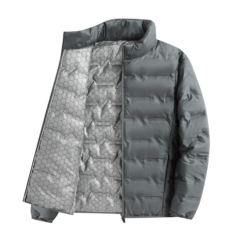 Ellis Barnaby | Quilted Black Mens Jacket With Stand-Up Collar