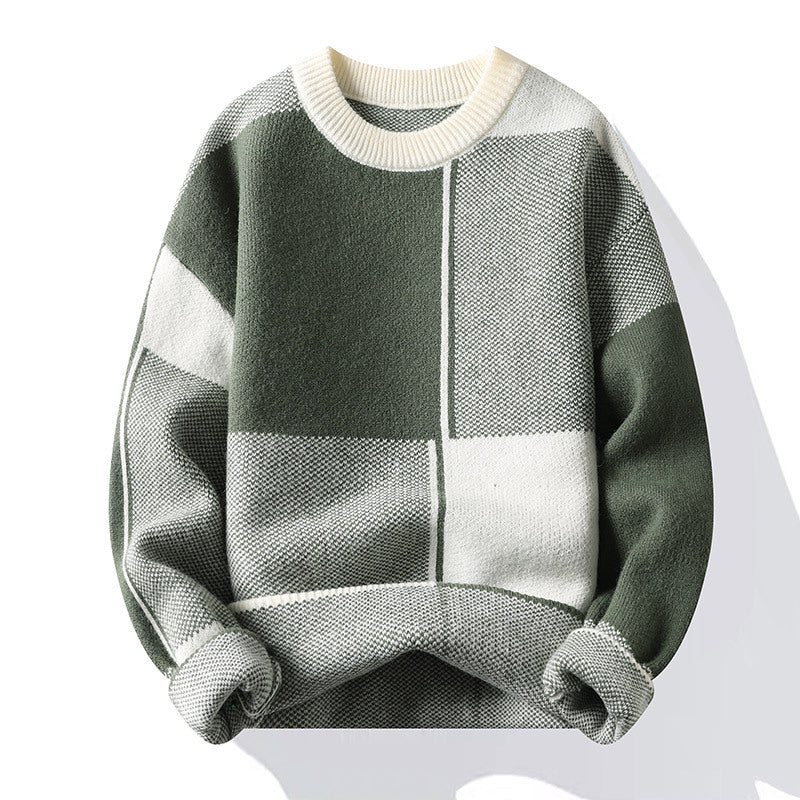 Oliver Standish | Colour Block Knitted Sweater For Men